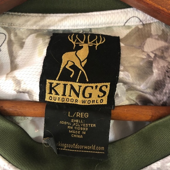 King’s Outdoor World Long Sleeve Snow Shadow Camo T-Shirt, Large - Picture 4 of 7